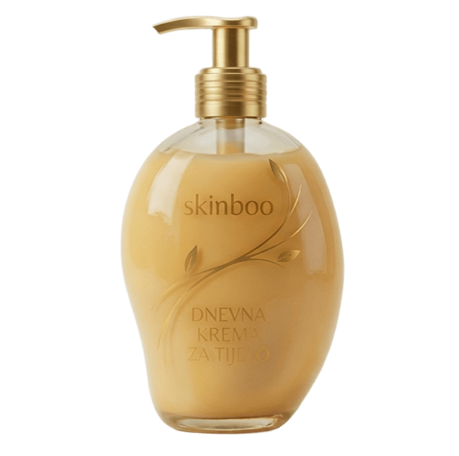 Skinboo anti-age body care proizvod – bočica s prirodnom formulom